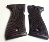 New Beretta 92fs 92f 96 Full Size Grips Hardwood Checkered Handmade