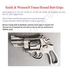 handicraftgrips NRR06## New Smith & Wesson S&W N Frame Round Butt Grips 22 25 29 325 327 329 520 610 625 627 629 White Ivory Color Polymer Resin Smooth Finger Groove Handcraft Special Birthday Gift