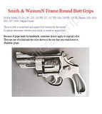 handicraftgrips NRW16## New Smith & Wesson S&W N Frame Round Butt Grips 22 25 29 325 327 329 520 610 625 627 629 Hard Wood Handmade Engraved Checkered Finger Groove Handcraft Special Birthday Gift