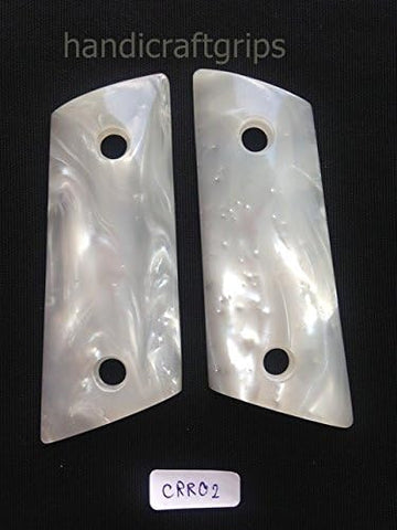 New Cz 2075 Rami Pistol Grips Smooth White Pearl Color Polymer Resin Handmade #Crr02