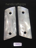 New Cz 2075 Rami Pistol Grips Smooth White Pearl Color Polymer Resin Handmade #Crr02