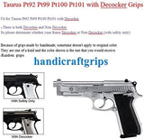 handicraftgrips New Taurus Pt92 Pt99 Pt100 Pt101 Decocker PT pt 92 99 100 101 Black Pearl Color Polymer Resin Grips Handmade #Tpr02