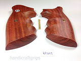 handicraftgrips New Smith & Wesson K/l Frame Round Butt Revolver Grips Hardwood Finger Groove Smootth Handmade Beautiful Sport for Men Birthday Gift #Krw48