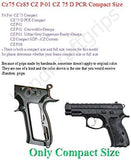 CCW54## New Cz75 Cz85 CZ 75 85 Cz 75/85 CZ P-01 CZ P-06 Compact Size Grips Laser Logo Hard Wood Checkered Handmade Handcraft Beautiful Skull Sport for Men Birthday Gift by Handicratgrips