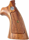 handicraftgrips New Smith & Wesson S&W N Frame Square Butt Grips Checkered Open Back Silver MedallionsHardwood Wood Handmade #Nsw25