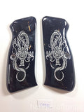 New Cz75 Cz85 75 B CZ 75 SP-01 75B Grips Cz 75/85 75 85 Full Size Black Pearl Color Polymer Smooth Resin Lazer Handmade #Cfr02 cfw