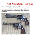 handicraftgrips PYW28## New Colt Python Grips I/E I E Frame Checkered Hard Wood Handmade Gold Medallions Finger Groove Handcraft Birthday New Year Christmas Sport for Men Man