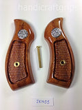 handicraftgrips New Smith & Wesson S&w J Frame Round Butt Bodyguard Grips Checkered Hardwood Handmade #JRW05