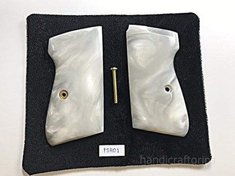 New Walther S&W PPK/S Walther PPK/s Pistol Grips Smooth White Pearl Color Polymer Resin Handmade Handcraft Gift Birthday Newyears Christmas Sport for Men Man by Handicaftgrips #PSR01