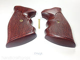 handicraftgrips New Ruger GP100 Super Redhawk Grips Checkered Hardwood Hard Wood Finger Groove Handmade Birthday Newyear Sport for Men for him Special Design Handcraft GPW14