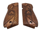 handicraftgrips S3W21## New Smith and Wesson S&W Model 39, 52, 439, 539, 639, 9 Mm, Round Butt Grips Hardwood Wood Checkered Laser Handmade Handcraft Gift Sport for Men Skull Birthday Christmas