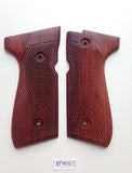 handicraftgrips New Beretta 92 92F 92FS FS 92SB 96 M992 M9 Full Size Grips Full Size Hardwood Wood Checkered Handmade #BFW06