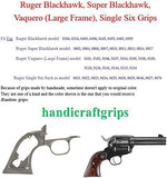 New Ruger Blackhawk, Super Blackhawk, Vaquero (Large Frame), Single Six Grips Smooth Hardwood Wood Handmade #RVW01