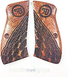 New Cz75 Cz85 CZ 75 85 Grips Cz 75/85 Compact Size Hardwood Wood Checkered Finger groove Handmade CZ P-01 CZ P-06 Beautiful Laser Lazer Skull Handcraft Sport for Men Birthday Gift #Ccw45