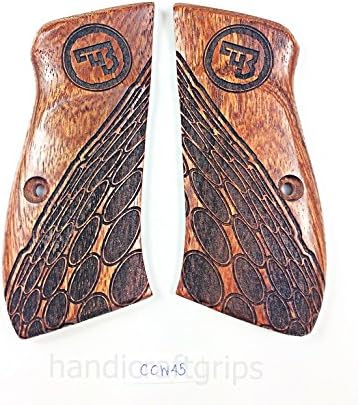 New Cz75 Cz85 CZ 75 85 Grips Cz 75/85 Compact Size Hardwood Wood Checkered Finger groove Handmade CZ P-01 CZ P-06 Beautiful Laser Lazer Skull Handcraft Sport for Men Birthday Gift #Ccw45
