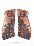 New Cz75 Cz85 CZ 75 85 Grips Cz 75/85 Compact Size Hardwood Wood Checkered Finger groove Handmade CZ P-01 CZ P-06 Beautiful Laser Lazer Skull Handcraft Sport for Men Birthday Gift #Ccw45