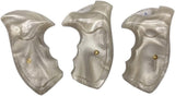 handicraftgrips NRR08## New Smith & Wesson S&W N Frame Round Butt Grips 22 25 29 325 327 329 520 610 625 627 629 White Ivory Color Polymer Resin Smooth Finger Groove Handcraft Special Birthday Gift  NRW