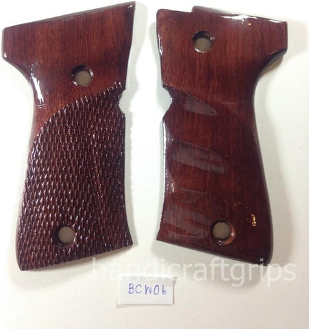 New Beretta92 Beretta 92 92FS 92 FS 92 (M9A1) 96 Compact Grips COMPACT SIZE Grips Checkered Hardwood Wood Handmade Gift #BCW06