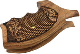 handicraftgrips NRW27## New Smith & Wesson S&W N Frame Round Butt Grips 22 25 29 325 327 329 520 610 625 627 629 Hard Wood Laser Logo Engraved Checkered Finger Groove Handcraft Special Birthday Gift