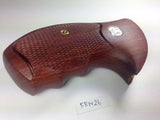 Smith & Wesson K/l Frame Round Butt Revolver Grips Hardwood Finger Groove Checkered Handmade #Krw26