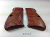handicraftgrips New Cz75 Cz85 Grips Cz 75/85 Compact Size Hardwood Checkered Finger Groove Handmade #Ccw24