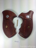 Smith & Wesson K/l Frame Round Butt Revolver Grips Hardwood Finger Groove Checkered Handmade #Krw26
