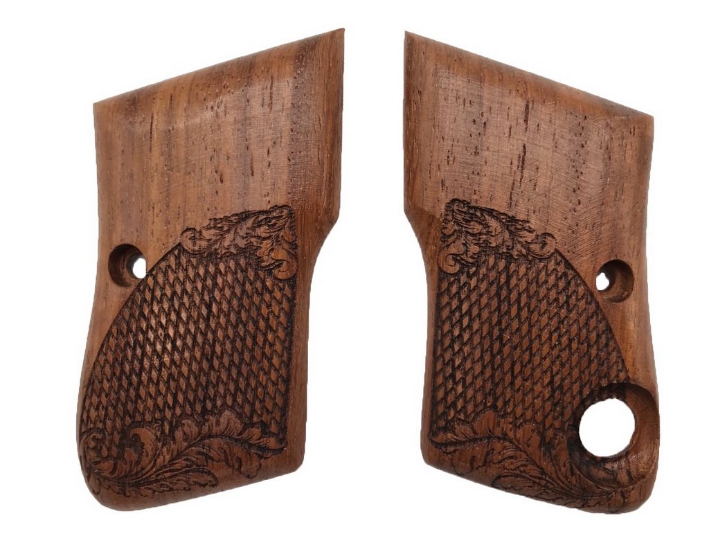 NEW HARDWOOD GRIP FOR BERETTA CHEETAH 84, 84FS, HALF CHECKERING FREE