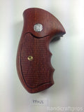 Smith & Wesson K/l Frame Round Butt Revolver Grips Hardwood Finger Groove Checkered Handmade #Krw26