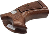 handicraftgrips NRW03## New Smith & Wesson S&W N Frame Round Butt Grips 22 25 29 325 327 329 520 610 625 627 629 Hard Wood Handmade Engraved Checkered Finger Groove Handcraft Special Birthday Gift