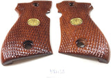 New Beretta 81 and 84 F/fs .380 81F 81FS 84F 84FS Hard Wood Checkered Handmade Handcraft Gift Birthday Christmas Newyear Sport for Men Laser Lazer Skull Special Design Beautiful #B8w15