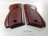 handicraftgrips New Smith and Wesson S&W Model 39, 52, 439, 539, 639, 9 Mm, Round Butt Grips Hardwood Checkered Handmade #S3W04