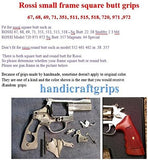 handicraftgrips New Rossi Small Frame Square Butt Revolver Grips Checkered Hardwood Handmade #Rsw18