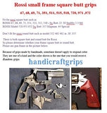 handicraftgrips New Rossi Small Frame Square Butt Revolver Grips Checkered Hardwood Handmade #Rsw20