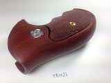Smith & Wesson K/l Frame Round Butt Revolver Grips Hardwood Finger Groove Checkered Handmade #Krw26