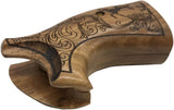 handicraftgrips KSW70## New Smith & Wesson K/L S&W K L Frame Square Butt Revolver Grips Laser Hard Wood Finger Groove Checkered Open Back Handmade Silver Medallions Sport for Men Birthday Gift