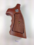 New Smith & Wesson S&W N Frame Square Butt Grips Checkered Finger Groove Open Back Hardwood Wood Handmade #Nsw23