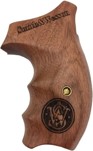 KRW05 ## New Smith & Wesson S&W K/L K L Frame Round Butt Grips Hard Wood Laser Logo Checkered Open Back Silver Medallions Handmade Sport Men Birthday Newyear Christmas Fathers day Gift Handicraftgrips