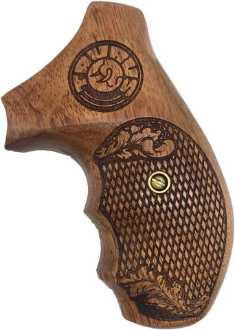 handicraftgrips T2W06## New Taurus Model 85 856 M 85 M85 M856 .38 Special 2" 2 inch Grips Hard Wood Checkered Finger Groove Handmade Handcraft Birthday Gift Fathers Day Sport for Men Man Design