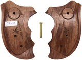handicraftgrips JRW34## New Smith & Wesson S&W J Frame Round Butt Bodyguard Grips Checkered Engraved Laser Hard Wood Handmade Handcraft Beautiful Gift Skull Newyear Christmas Sport for Men