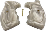 handicraftgrips NRR08## New Smith & Wesson S&W N Frame Round Butt Grips 22 25 29 325 327 329 520 610 625 627 629 White Ivory Color Polymer Resin Smooth Finger Groove Handcraft Special Birthday Gift  NRW