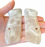 handicraftgrips New Cz75 Cz85 Cz 75/85 Compact Size Grips White Pearl Color Polymer Smooth Resin Handmade #Ccr01
