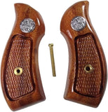 handicraftgrips New Smith & Wesson S&w J Frame Round Butt Bodyguard Grips Checkered Hardwood Handmade #JRW05