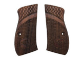 CCW54## New Cz75 Cz85 CZ 75 85 Cz 75/85 CZ P-01 CZ P-06 Compact Size Grips Laser Logo Hard Wood Checkered Handmade Handcraft Beautiful Skull Sport for Men Birthday Gift by Handicratgrips