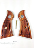 New Smith & Wesson K/L S&W K L Frame Square Butt Revolver Grips Hardwood Hard Wood Finger Groove Smooth Handmade Beautiful Handcraft Special Design Grip Sport for Men Birthday Gift #Ksw45