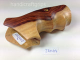 New Smith & Wesson S&w J Frame Round Butt Bodyguard Grips Smooth Open Back Hardwood Handmade #JRW08