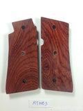 New Grips for Colt Mustang Smooth Silver Medallions pocketlite Pistol Hardwood Handmade Grips #MTW03
