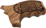 handicraftgrips NRW27## New Smith & Wesson S&W N Frame Round Butt Grips 22 25 29 325 327 329 520 610 625 627 629 Hard Wood Laser Logo Engraved Checkered Finger Groove Handcraft Special Birthday Gift