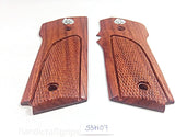 New Smith and Wesson S&W Model 59 459 659 9 Mm Grips Hardwood Wood Checkered Handmade Handcraft Silver Medallions Birthday Newyear Sport for Men Man #S5W07