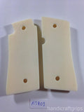 New Grips for Colt Mustang Smooth pocketlite Pistol White Ivory Color Polymer Lazer Resin Handmade Grips #MTR01