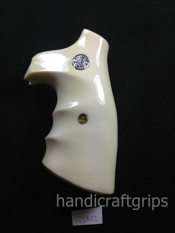 New Smith & Wesson S&W J Frame Square Butt Grips White Ivory Color S & W Smooth Resin Polymer Polyester Handmade Beautiful Handcraft Sport for Men Birthday Gift #JSR01